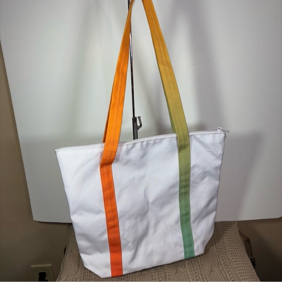 Coca Cola White Dual Strap Zip Top Tote Shopper Bag - Picture 4 of 10